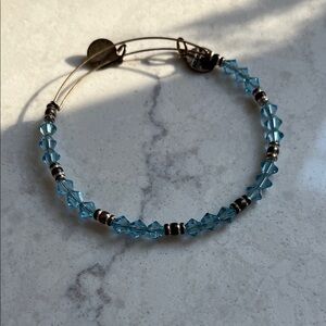 Alex and Ani Blue Crystal Bracelet